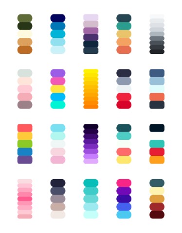 New gradient trend. Perfect colors for design. Vector.